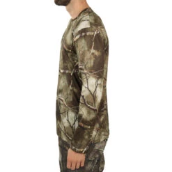 Ademend Camouflage T-shirt Voor De Jacht 100 Bos -Draag Straal ademend jachtshirt 100 lange mouwen camouflage treemetic 2