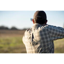 Ademend Katoenen Overhemd Voor De Jacht Heren 100 Lange Mouwen Geruit -Draag Straal ademend katoenen overhemd voor de jacht heren 100 lange mouwen geruit beige 13