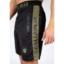 Gorilla Wear Atlanta Shorts - Black/Green -Draag Straal atlanta shorts blackgreen 3