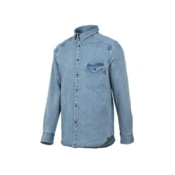 IXS Carve Digger Organic Denim Shirt - Washed Blue
