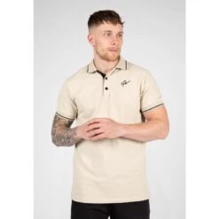 Voorkant 35 Gorilla Wear Delano Polo - Beige/Black