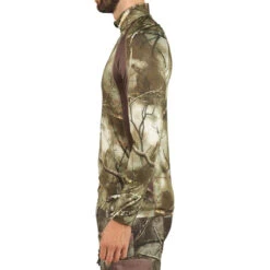 Geluidloos En Ademend Camouflageshirt Voor De Jacht 500 Lange Mouwen Bos -Draag Straal geluidloos en ademend jachtshirt 500 lange mouwen camouflage treemetic 3