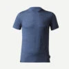 T-shirt Voor Backpacken Heren Travel 500 Wool -Draag Straal merino t shirt voor backpacken heren travel 100 blauw