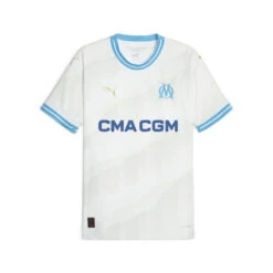 Voorkant 19 Olympique De Marseille 23/24 Authentic Thuisshirt Voor Heren PUMA
