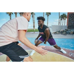 Basketbalshort Voor Heren/dames SH500R Omkeerbaar -Draag Straal omkeerbare basketbalshort voor herendames sh500r paars lila 10