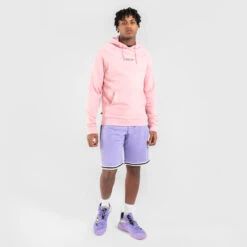 Basketbalshort Voor Heren/dames SH500R Omkeerbaar -Draag Straal omkeerbare basketbalshort voor herendames sh500r paars lila 2