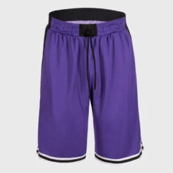 Basketbalshort Voor Heren/dames SH500R Omkeerbaar -Draag Straal omkeerbare basketbalshort voor herendames sh500r paars lila 7