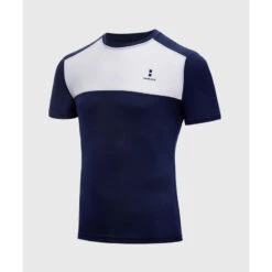 Performance Tennis/Padel T-shirt Heren Marineblauw/Wit