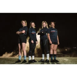 Rugbyshirt Met Korte Mouwen Voor Heren/dames Franse Team R100 Blauw -Draag Straal rugbyshirt met korte mouwen voor herendames franse team r100 blauw 9