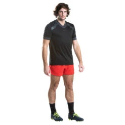 Rugbyshort Voor Heren R500 -Draag Straal rugbyshort voor heren r500 rood 4