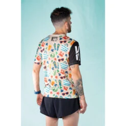 RUNNING SHIRT #SANDBEACH Voor HEREN - KAMUABU Zandkleur 90grs -Draag Straal running shirt sandbeach voor heren kamuabu zandkleur 90grs 4