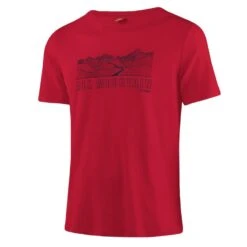Voorkant 25 Loeffler Shirt Korte Mouwen M Printshirt All Mountain Transtex® Single - Rood