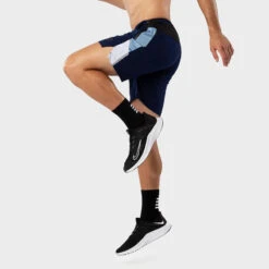 Shorts Fitness SIROKO X-Training Marineblauw Heren -Draag Straal shorts fitness siroko x training marineblauw heren 2