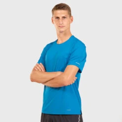 T-SHIRT MET KORTE MOUWEN VOOR TRAILRUNNING HEREN PERF -Draag Straal t shirt met korte mouwen voor trailrunning heren perf blauw 5