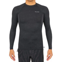 Uv-werende Rashguard Voor Surfen Heren 900 Lange Mouwen Zwart -Draag Straal uv werende rashguard voor surfen heren 900 lange mouwen zwart 11