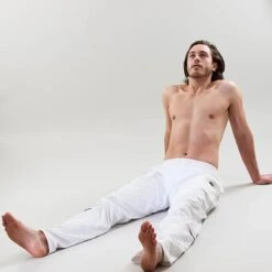 Yoga Broek Mannen Yogi Comfort Wit - Yoga Kleding Mannen, Los En Ultra Zacht -Draag Straal yoga broek mannen yogi comfort wit yoga kleding mannen los en ultra zacht 4