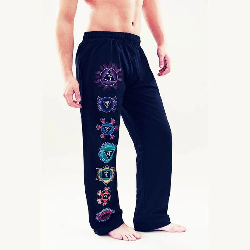 Yoga Broek Voor Heren - 7 Chakras Yogi Comfort, Losjes En Ultra Zacht 3 Yoga Broek Voor Heren - 7 Chakras Yogi Comfort, Losjes En Ultra Zacht