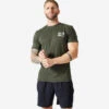 Zacht En Ademend Crosstraining T-shirt Voor Heren Slim Fit Ronde Hals -Draag Straal zacht en ademend crosstraining t shirt voor heren slim fit ronde hals kaki